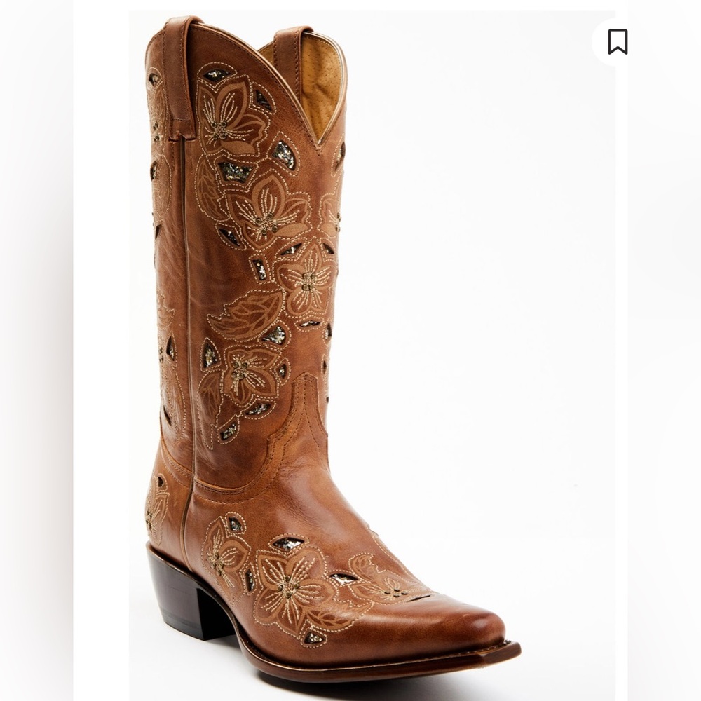Shyanne Glitter Inlay Snip Toe Cowboy Boots
